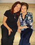 Enjoying a wonderful visit with Rosanne Cash who used to live with me when she attended Vanderbilt